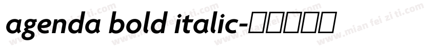 agenda bold italic字体转换